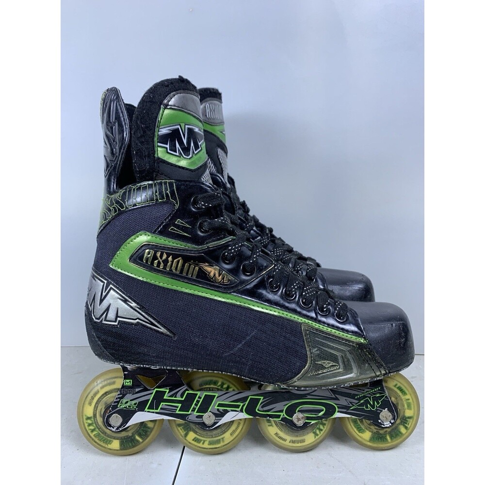 Mission Roller Hockey Axiom T6 Inline Skates Hi-Lo Chassis Mens SZ US 11/ UK 10
